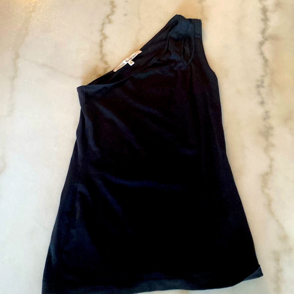 Black one shoulder top